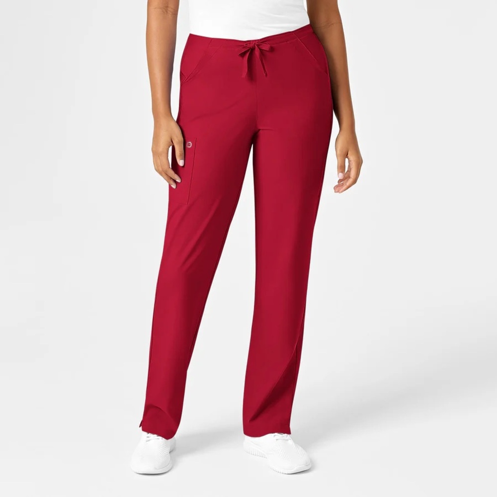 WINK W123 Women's Drawstring Scrub Pant Red Small Tall